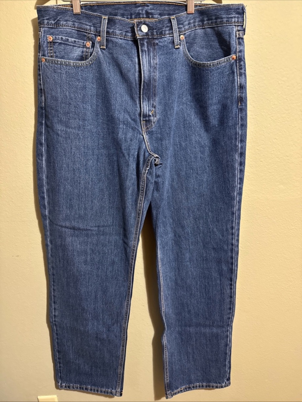 Levis 550 Relaxed Straight Jeans Mens 38x32 Blue Denim Medium Wash